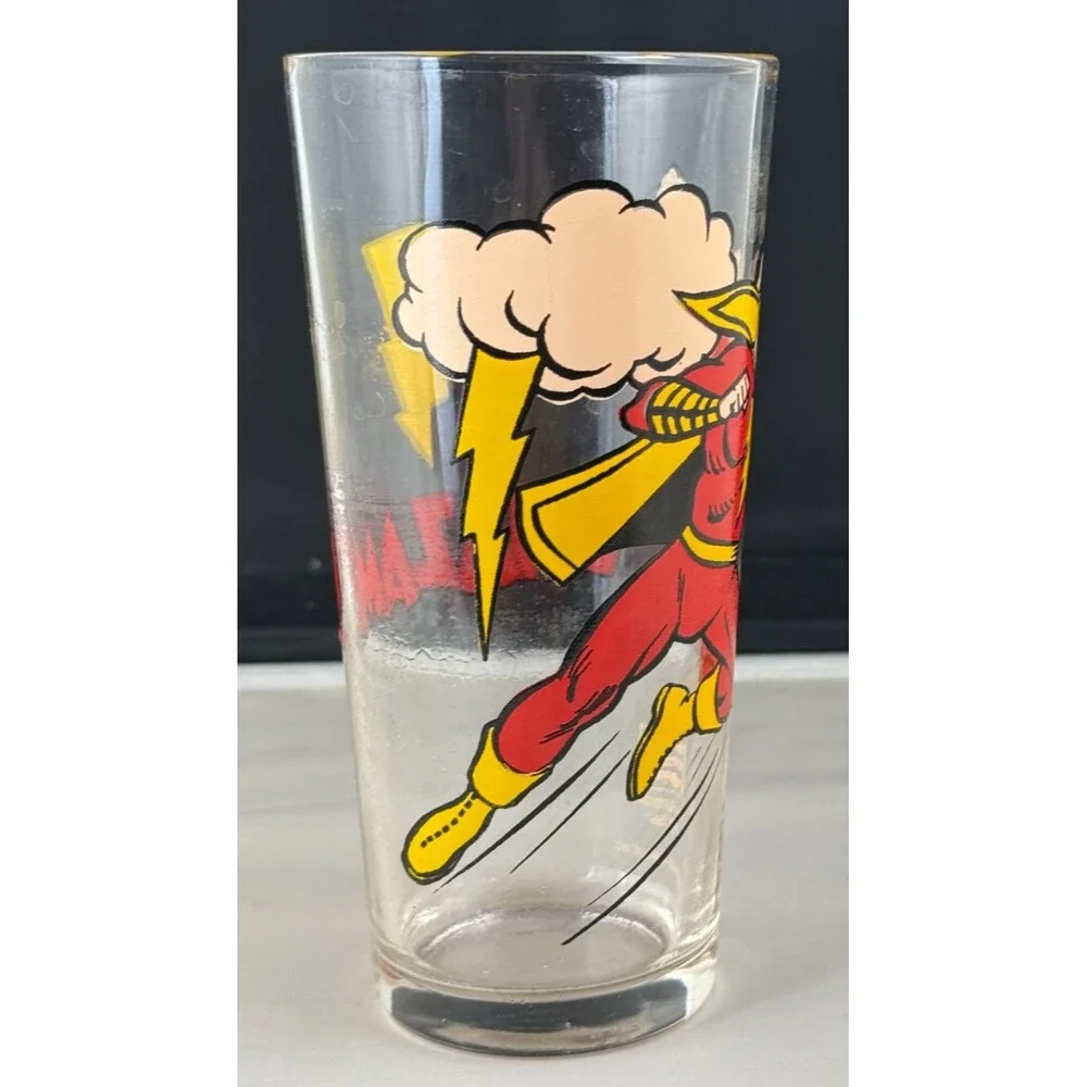 Vintage 70s DC Comics SHAZAM! Super Hero Pepsi Collector Series Tall‎ Glass 1978
